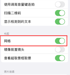 北屯苹果手机维修网点分享iPhone如何开启九宫格构图功能 